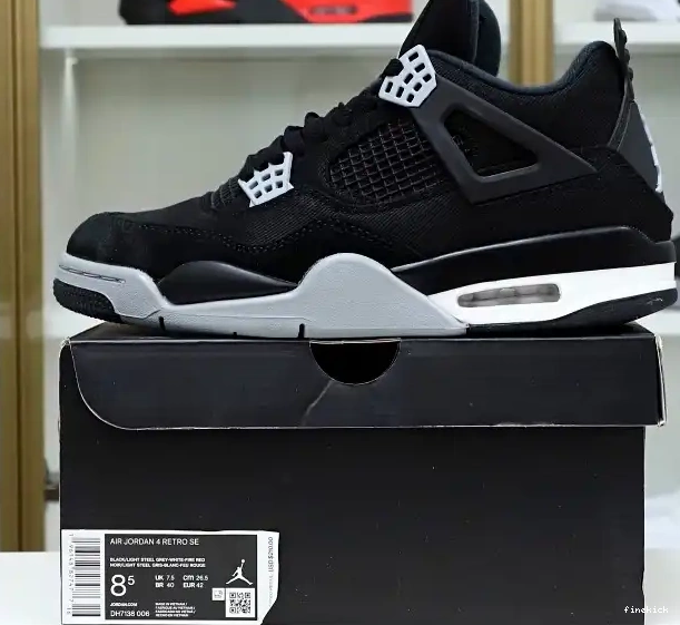 JORDAN 4 AIR CANVAS" "BLACK 0429